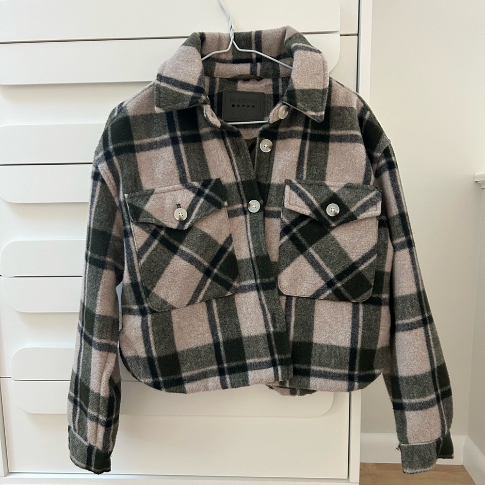 Blank NYC plaid jacket, size S